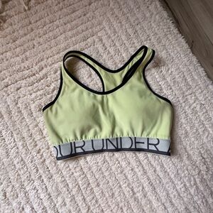 Under Armor neon yellow sports bra